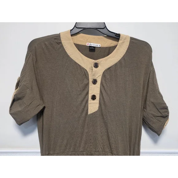 Women's Uniqlo Brown & Beige Tunic Top M - Picture 3 of 6